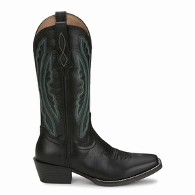 Rae Midnight Embroidered Square Toe Cowboy Boots Protective Finish All Day Wear Steel Guard