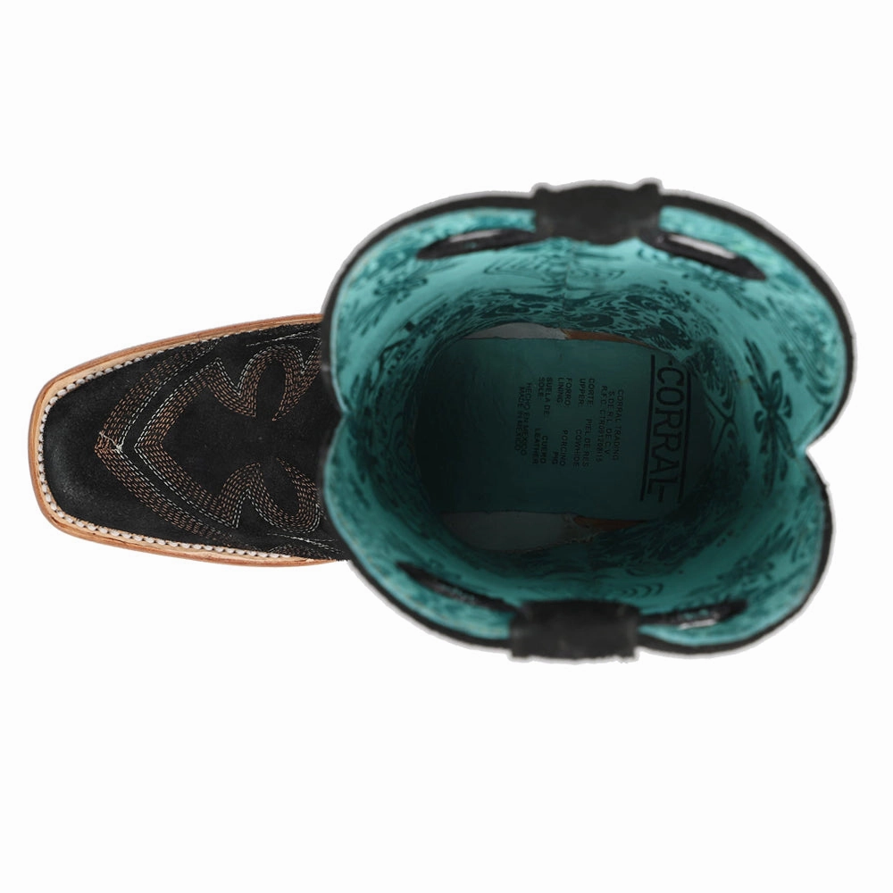 Adventure Driven Hiking Boots Suede Embroidered Square Toe Cowboy Boots