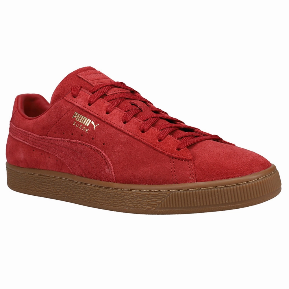 Suede Gum Lace Up Sneakers embossed school shoes