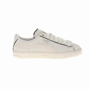 Tread Pattern Suede Laams Blank Canvas Lace Up Sneakers