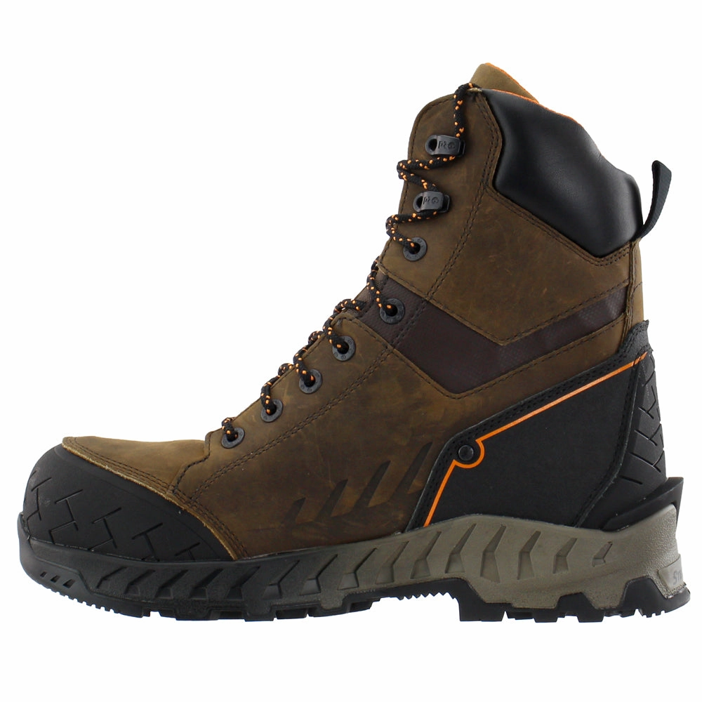Summit 8 Inch Waterproof Composite Toe Work Boots narrow-fit Recycled Fabric Construction