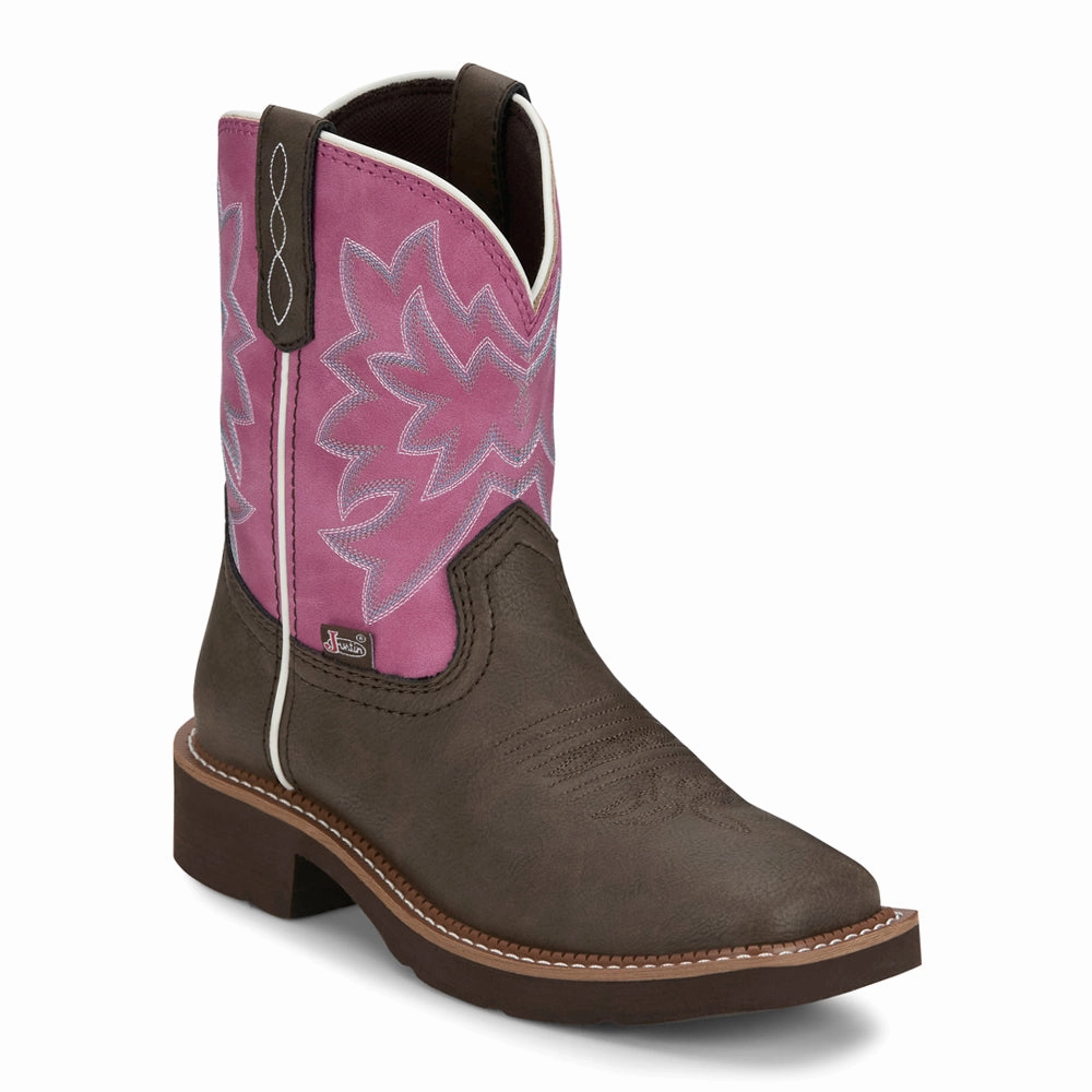 Insulated Morning Walk Flexible Frame Work Commute Sunny Embroidered Square Toe Cowboy Boots