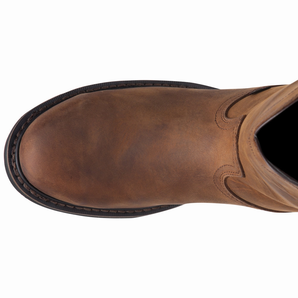 Drywall 10 Inch Waterproof Steel Toe Work Boots Non Slip Lace Lock