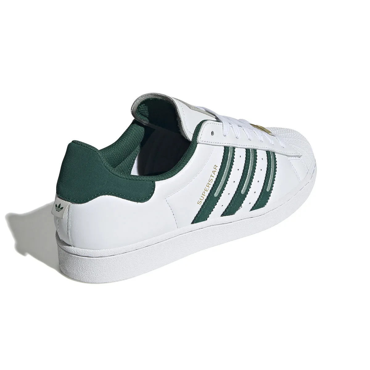 wonderful Sturdy materials Superstar 'White Collegiate Green'