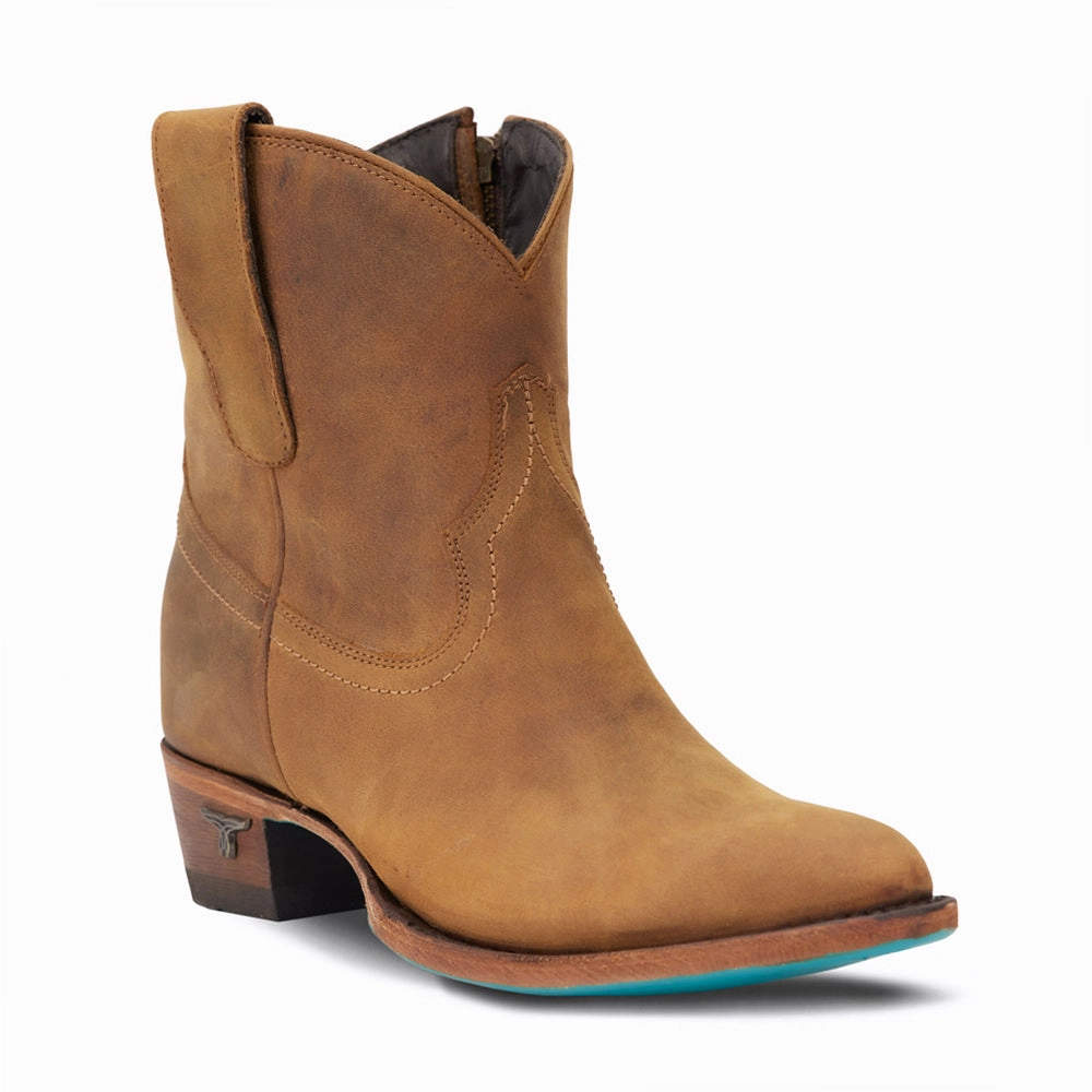 Daily Essentials Plain Jane Zipper Round Toe Cowboy Bootie