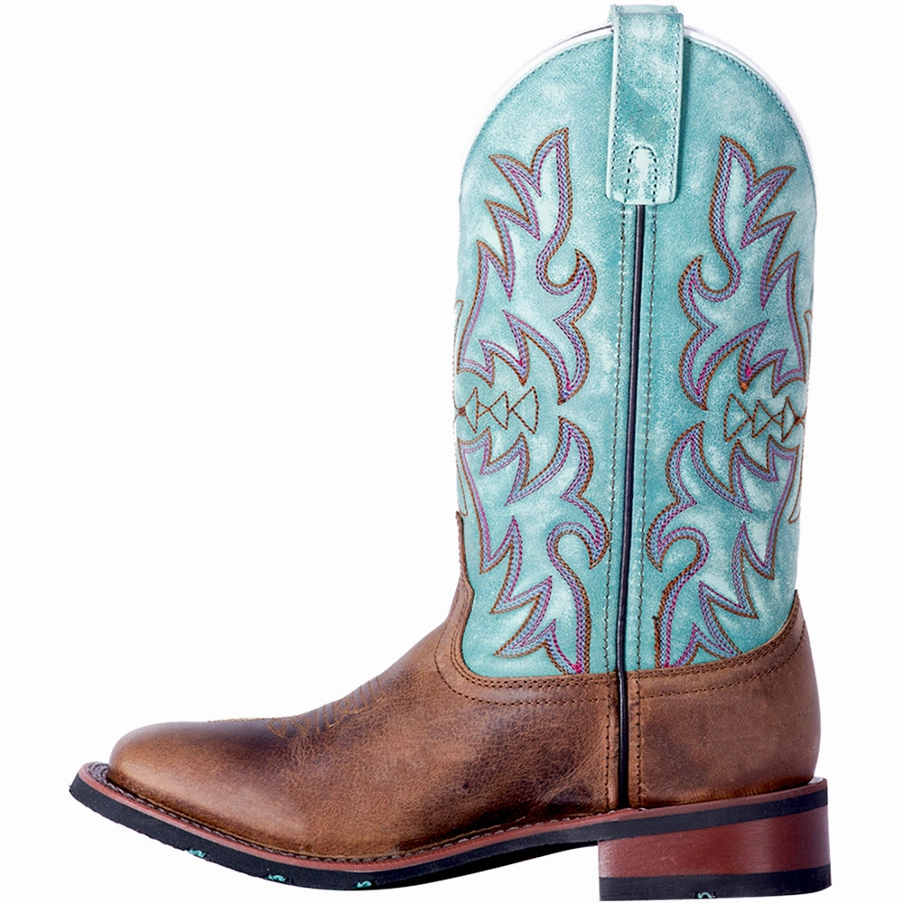 Waterproof Work Commute Adventure Ready Anita Embroidered Square Toe Cowboy Boots