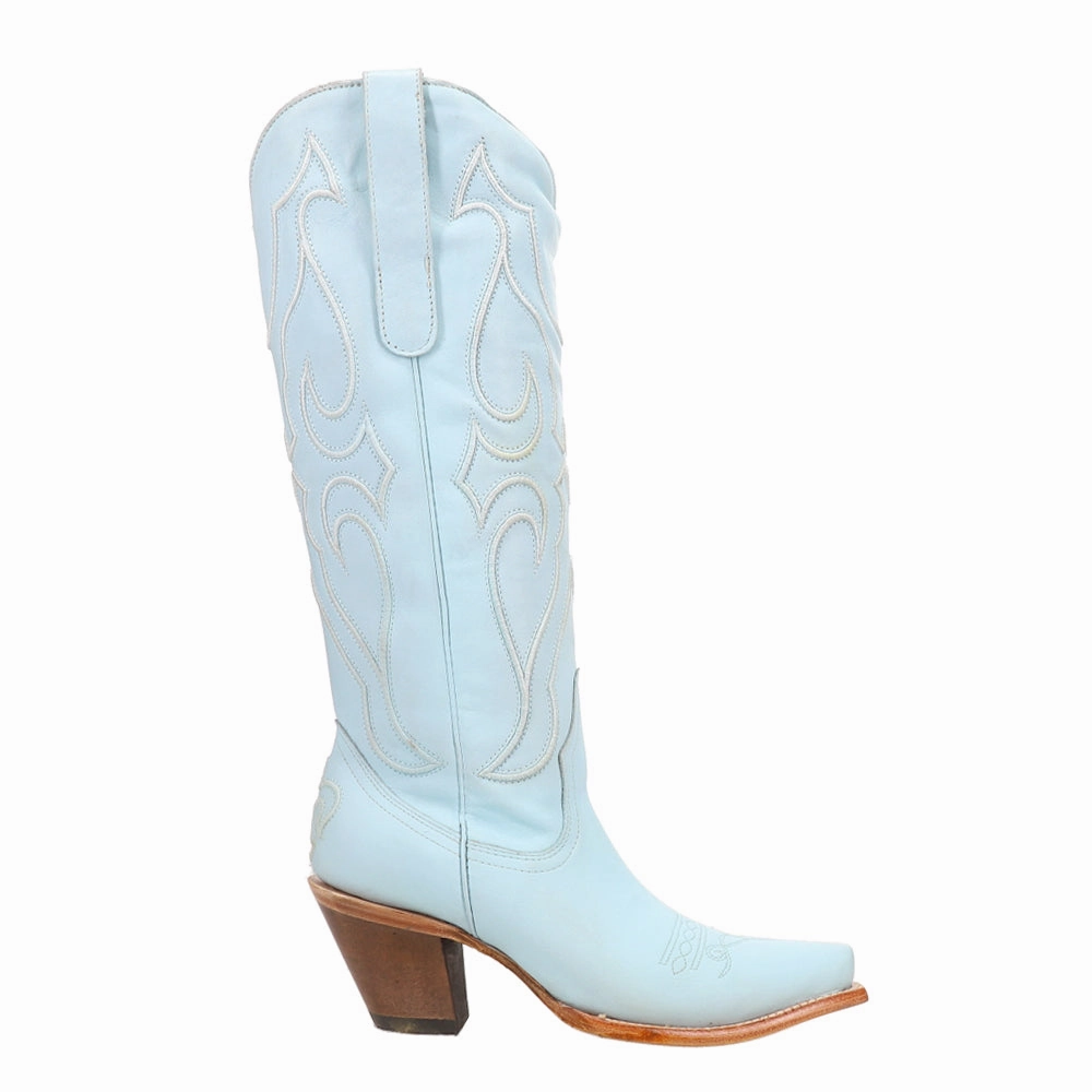 Slip Resistant Rough Terrain Tall Embroidered Snip Toe Cowboy Boots
