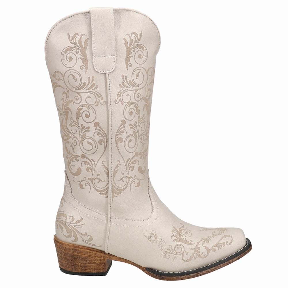 Hill Climb Tall Stuff Embroidery Snip Toe Cowboy Boots