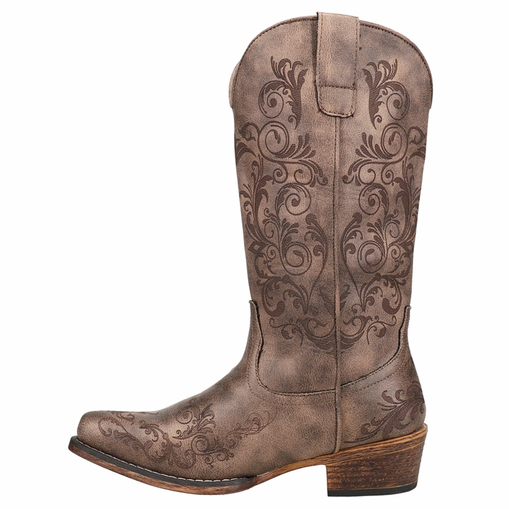 Tall Stuff Embroidery Snip Toe Cowboy Boots Zero Break In Comfort Western Pattern