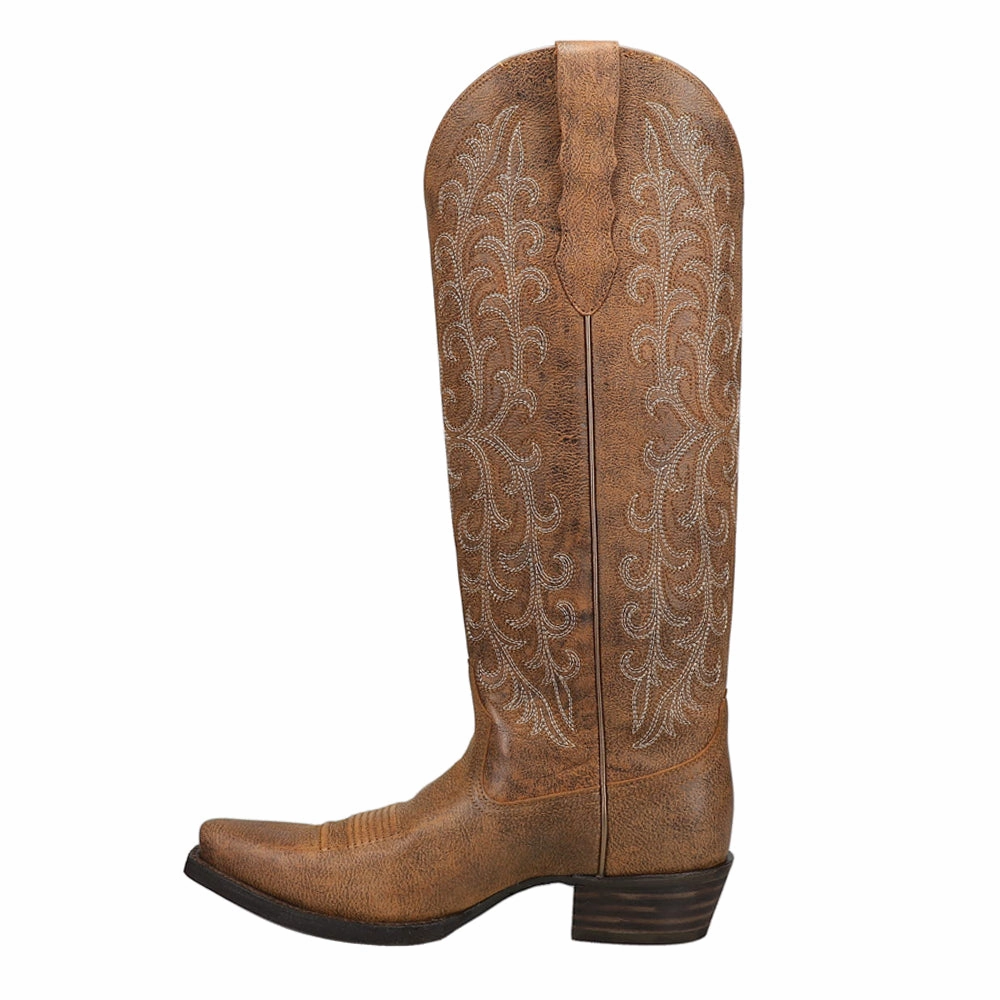 Tallahassee Stretchfit Embroidery Snip Toe Cowboy Boots Farmer Protective Finish Winter Walker