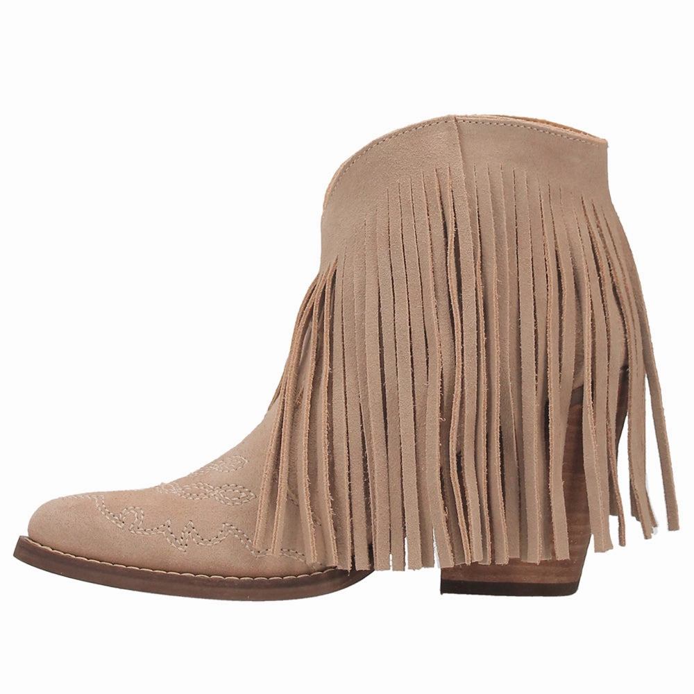 Ergonomic Toe Box Chunk Heel Tangles Fringe Embroidered Pointed Toe Cowboy Booties