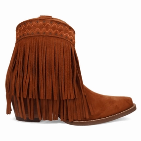 Tapadero Southwest Fringe Snip Toe Cowboy Booties Durable Material Running Comfort