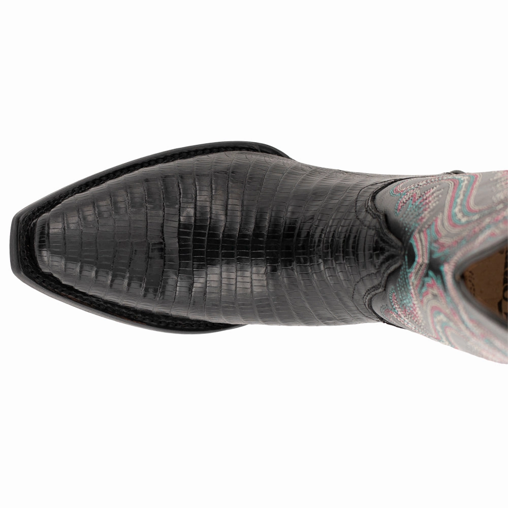 Seamless Comfort Nature Lover Breathable Taylor Teju Lizard Snip Toe Cowboy Boots