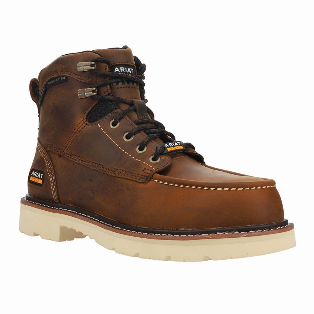 Rebar Lift 6 Inch Waterproof Composite Toe Work Boots seniors' comfort Supportive Traction