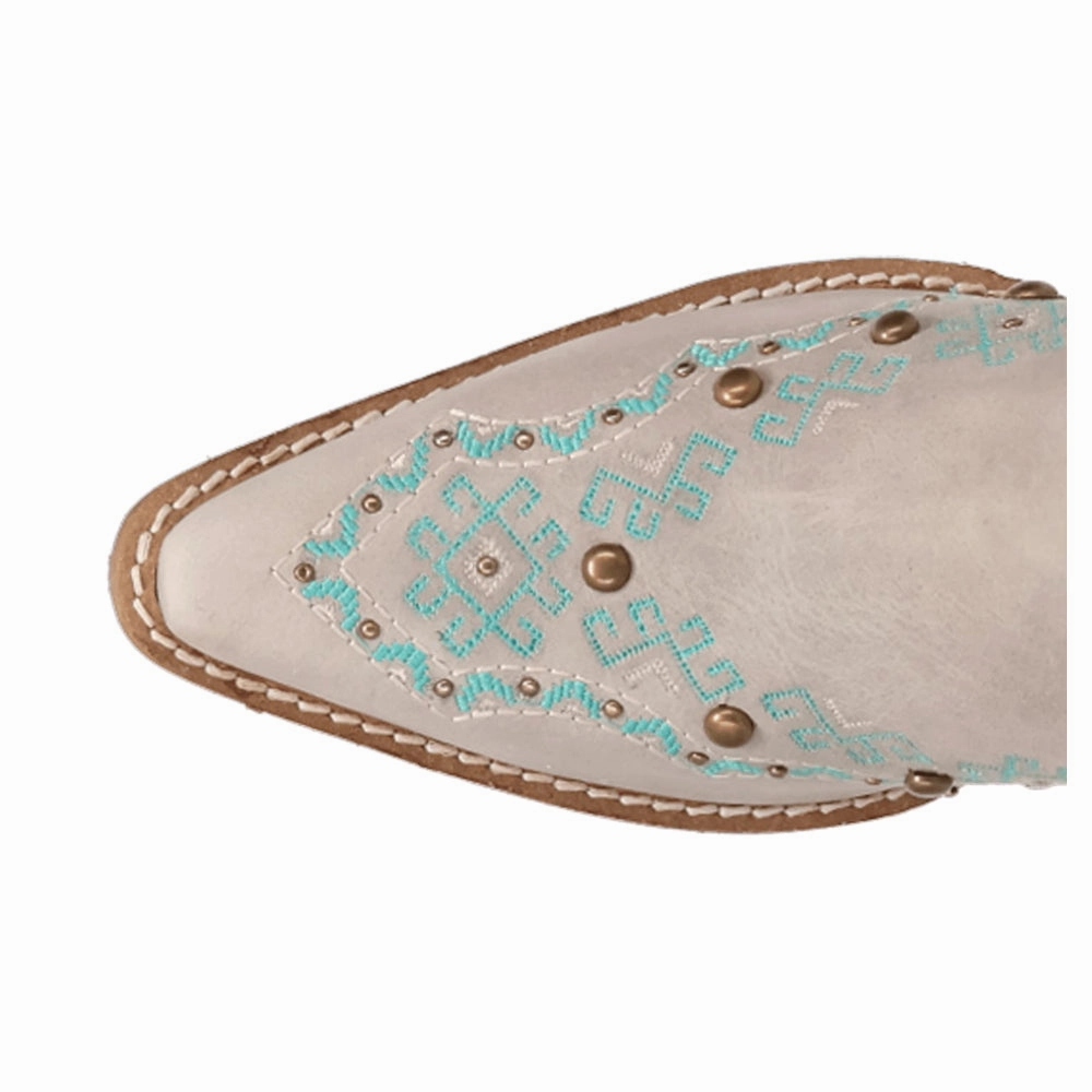 Slim Profile High-traction Tequila Fringe Southwest Sunrise Snip Toe Cowboy Boots