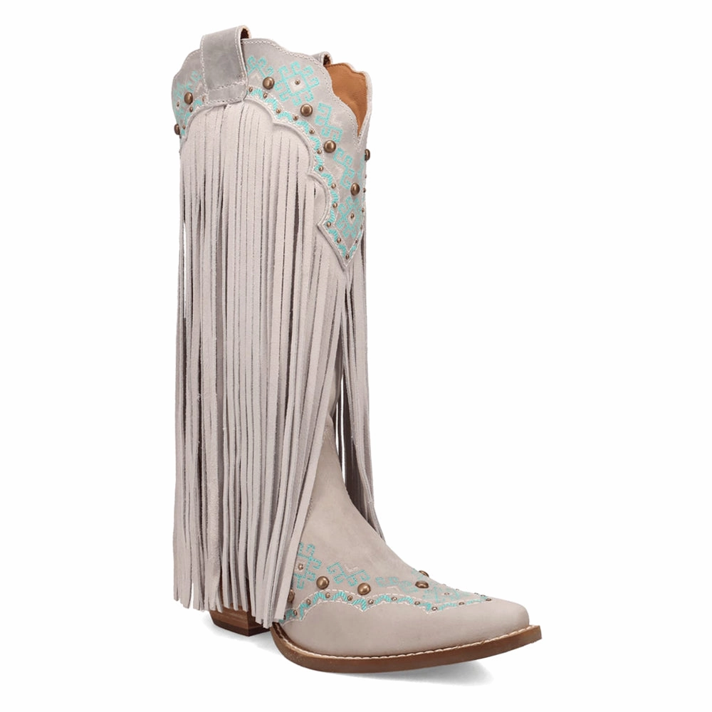 Tequila Fringe Southwest Sunrise Snip Toe Cowboy Boots Padded Interior Cold Weather Commuter