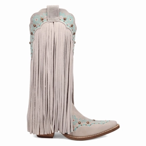 Quiet Sole Tequila Fringe Southwest Sunrise Snip Toe Cowboy Boots