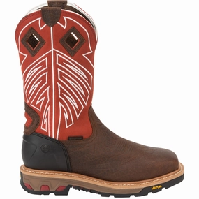 Roughneck 12 Inch Waterproof Steel Toe Work Boots Odor Control Lining