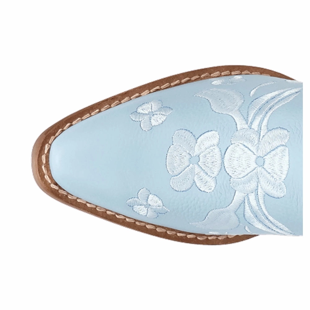 Love Bug Floral Embroidered Snip Toe Cowboy Boots Protective Build