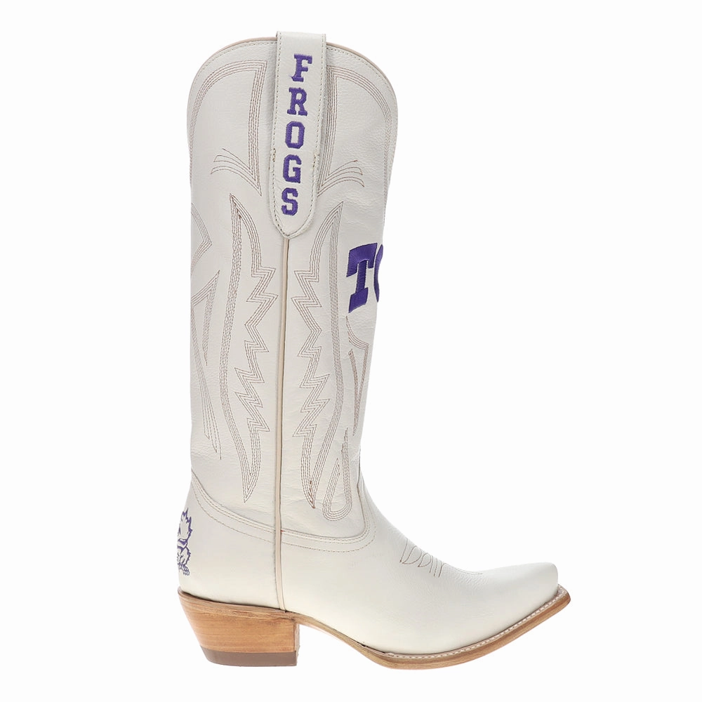 Cushioned Step Urban Traveler Texas Christian University Gameday Embroidered Snip Toe Cowboy Boots