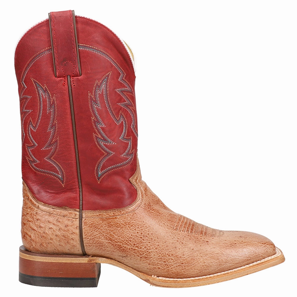 school students Durable arch McLane 11 Inch Smooth Ostrich Square Toe Cowboy Boots