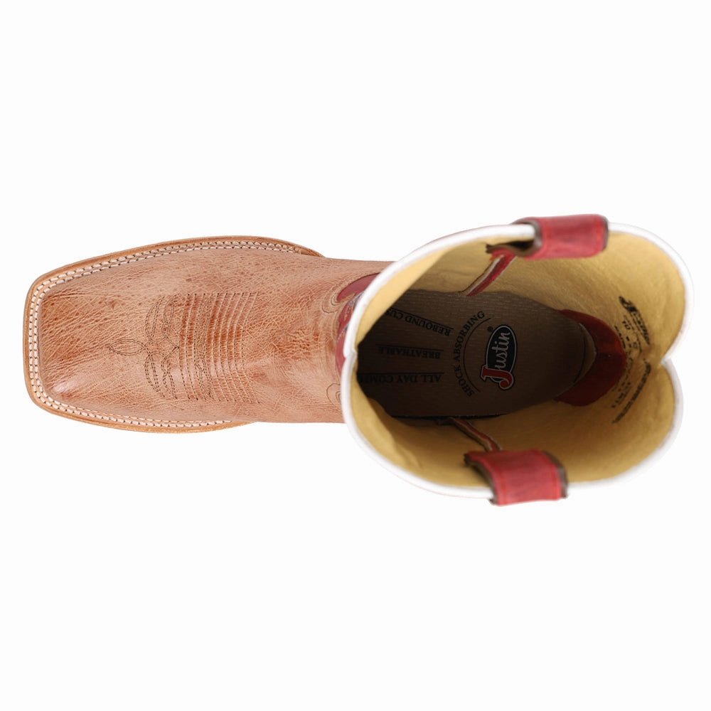 McLane 11 Inch Smooth Ostrich Square Toe Cowboy Boots hiker