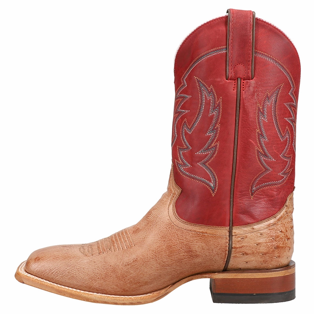 Vegan Leather Option McLane 11 Inch Smooth Ostrich Square Toe Cowboy Boots