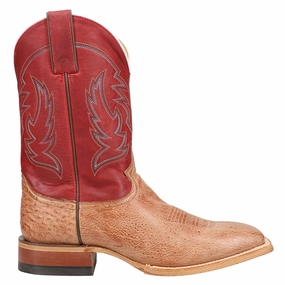 school students Durable arch McLane 11 Inch Smooth Ostrich Square Toe Cowboy Boots