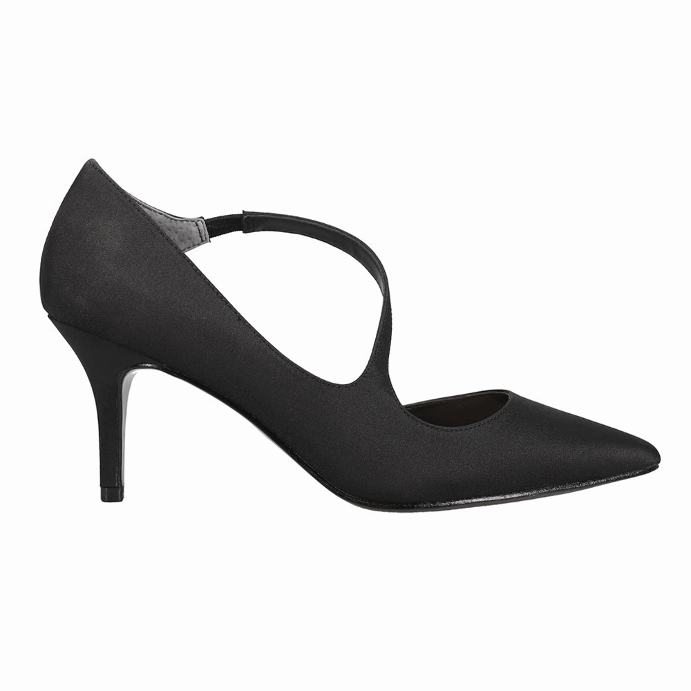 Thelma Pointed Toe Mary Jane Evening Pumps Exact Fit