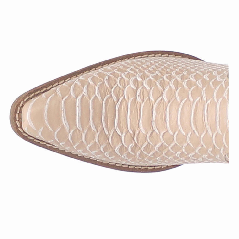 Sorta Sweet Snake Print Snip Toe Pull On Cowboy Booties Cold Weather Equestrian