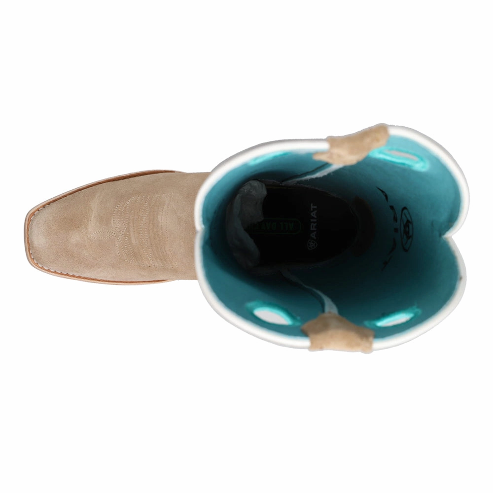 Futurity Fort Worth Embroidery Tooled-Inlay Square Toe Cowboy Boots Surfer