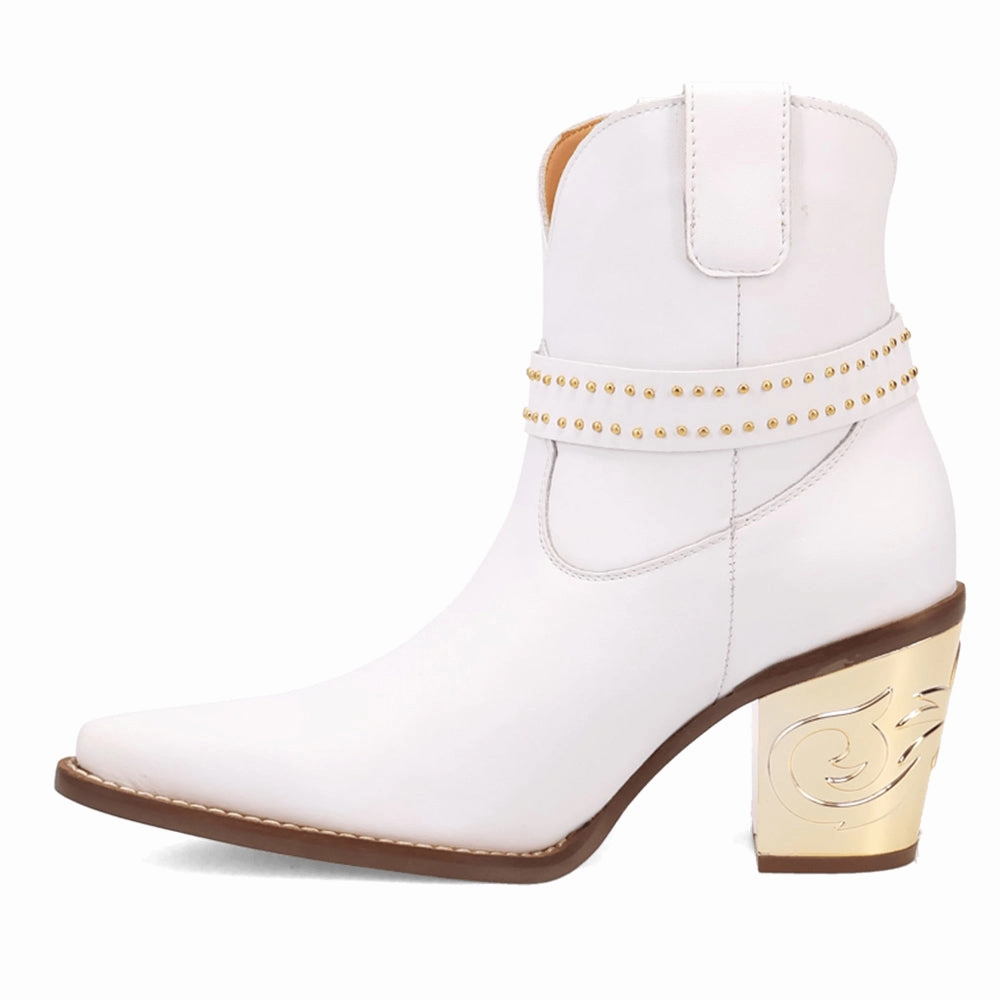 Milano Studded Snip Toe Cowboy Booties Warm Touch