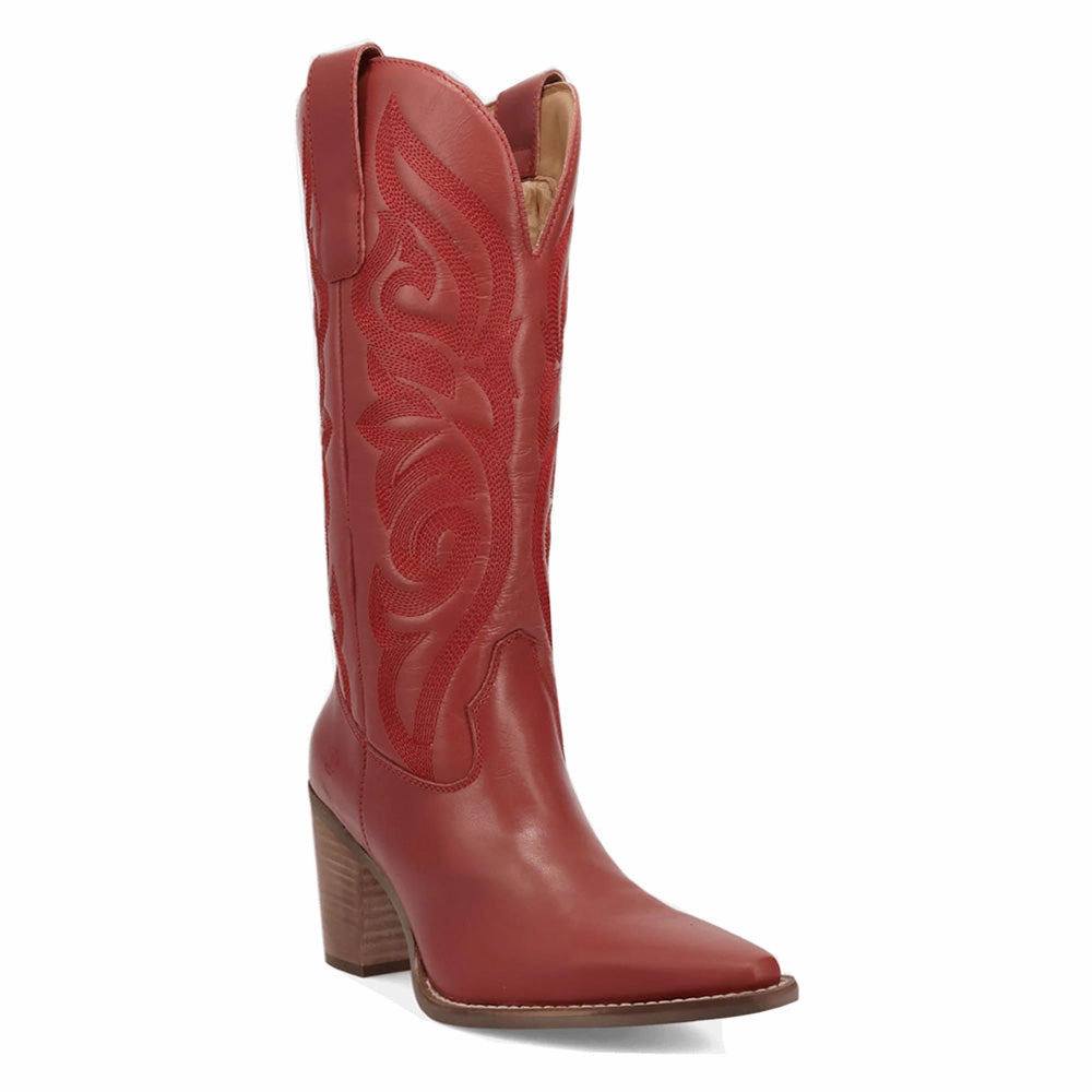All Weather Snow Trekker Hensley Embroidered Snip Toe Pull On Cowboy Boots