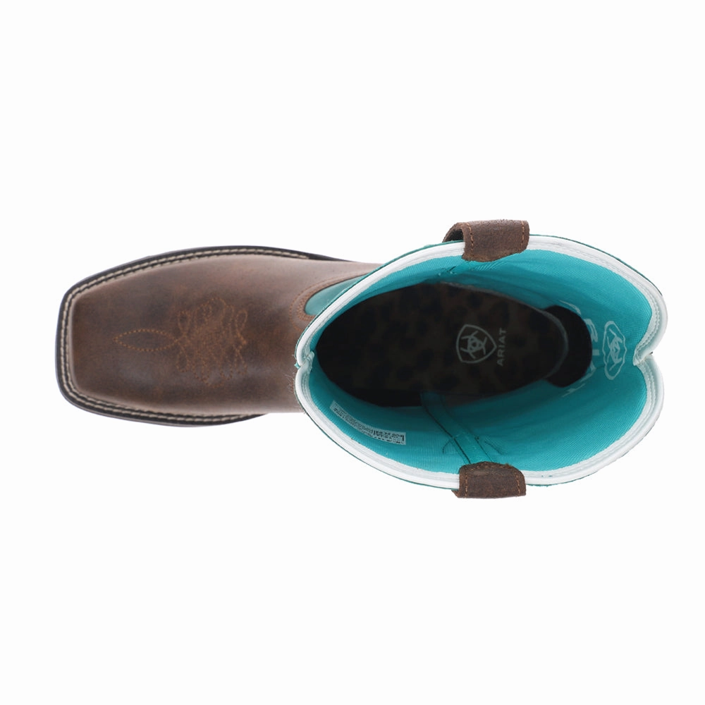 Callie Embroidered Square Toe Pull On Cowboy Boots Archaeologist Shock Diffusing Heel