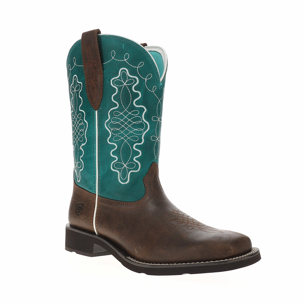 Callie Embroidered Square Toe Pull On Cowboy Boots Breathable Support day trip