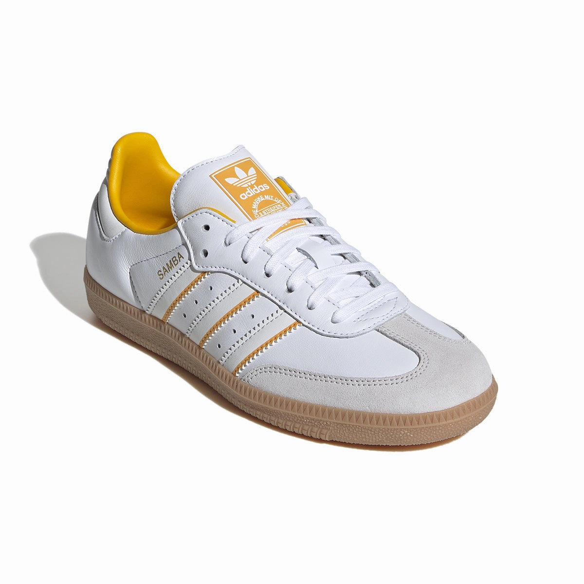 Kids Samba OG 'Crystal White Crew Yellow' All Day Comfort Engineering Large