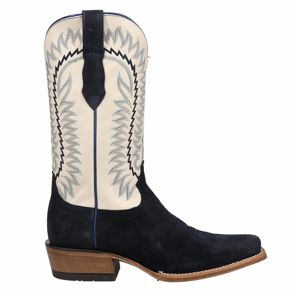 Futurity Time Elephant Embroidered Square Toe Pull On Cowboy Boots Lightweight durability Party