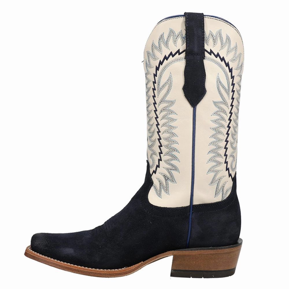 Tailored grip Tension Balanced Lacing Futurity Time Elephant Embroidered Square Toe Pull On Cowboy Boots
