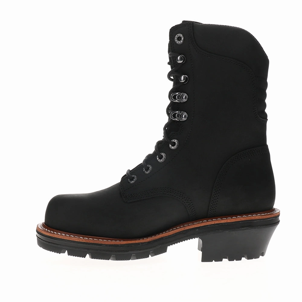 Thunderstruck 9 Inch Waterproof Nano Composite Toe Logger Work Boots Puncture Resistant Base