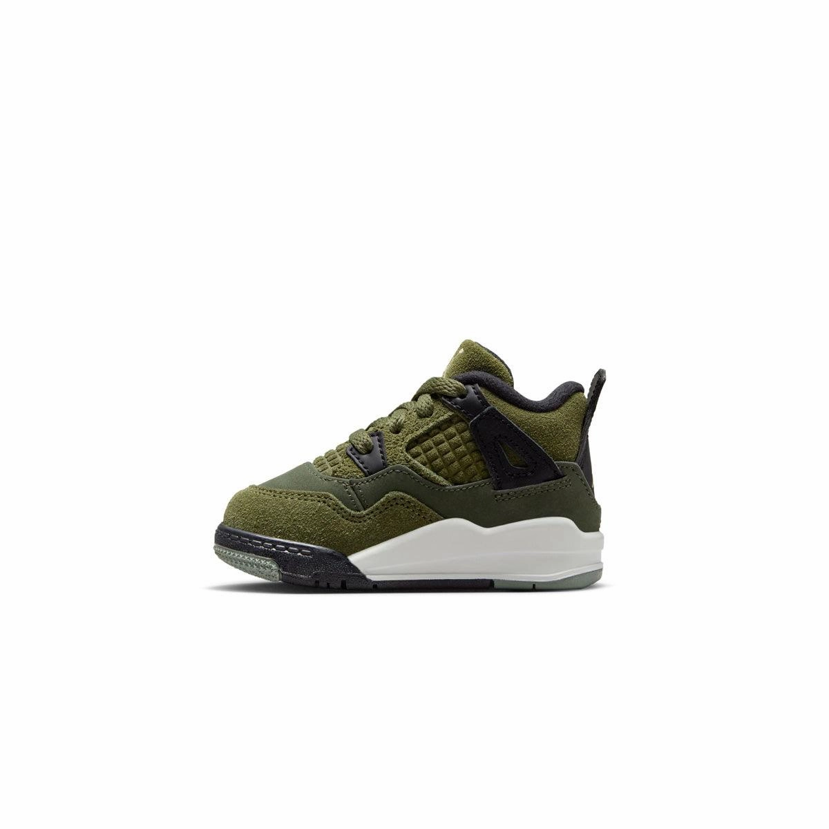 Toddlers' Air Jordan 4 Retro SE Craft 'Medium Olive' anti - odor - level Natural Foot Shape