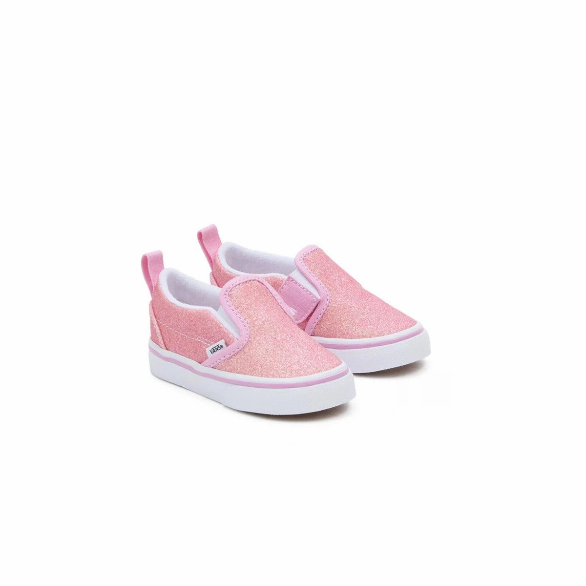Toddlers Slip-On V Glitter 'Pink' Stylish Sole