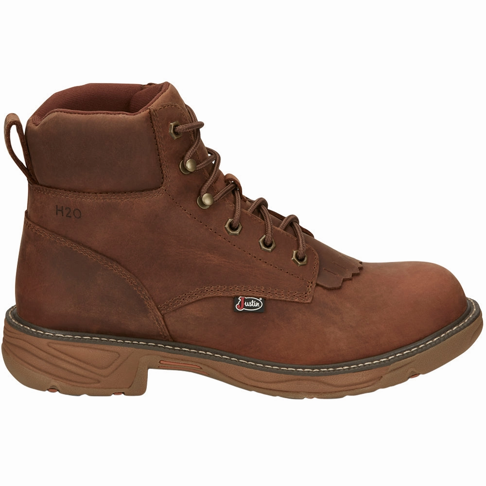 Rush 6 Inch Waterproof Lace Up Work Boots Padded materials Refined performance