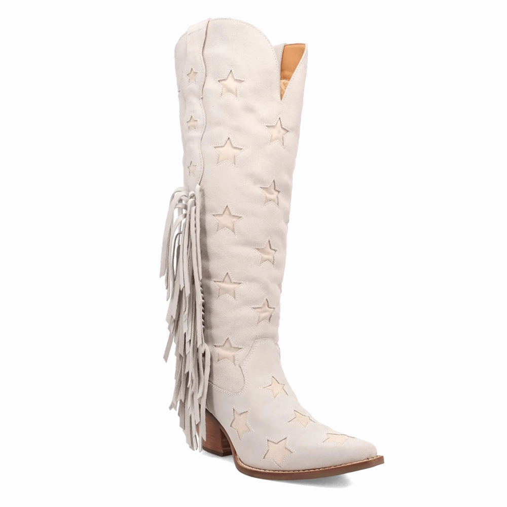 Super Star Fringe Tooled Inlay Snip Toe Cowboy Boots Anti Odor Technology Party Goer