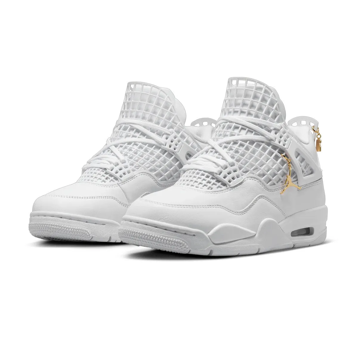 Wmns Air Jordan 4 Net 'White' flexible user Layered silhouette