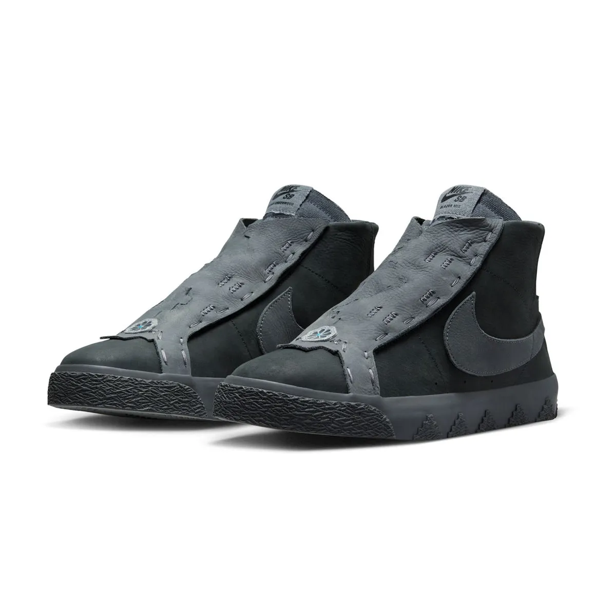 Ultra-soft shock absorption Leather   Di??orr Greenwood Zoom Blazer Mid QS 'Dark Smoke Grey'