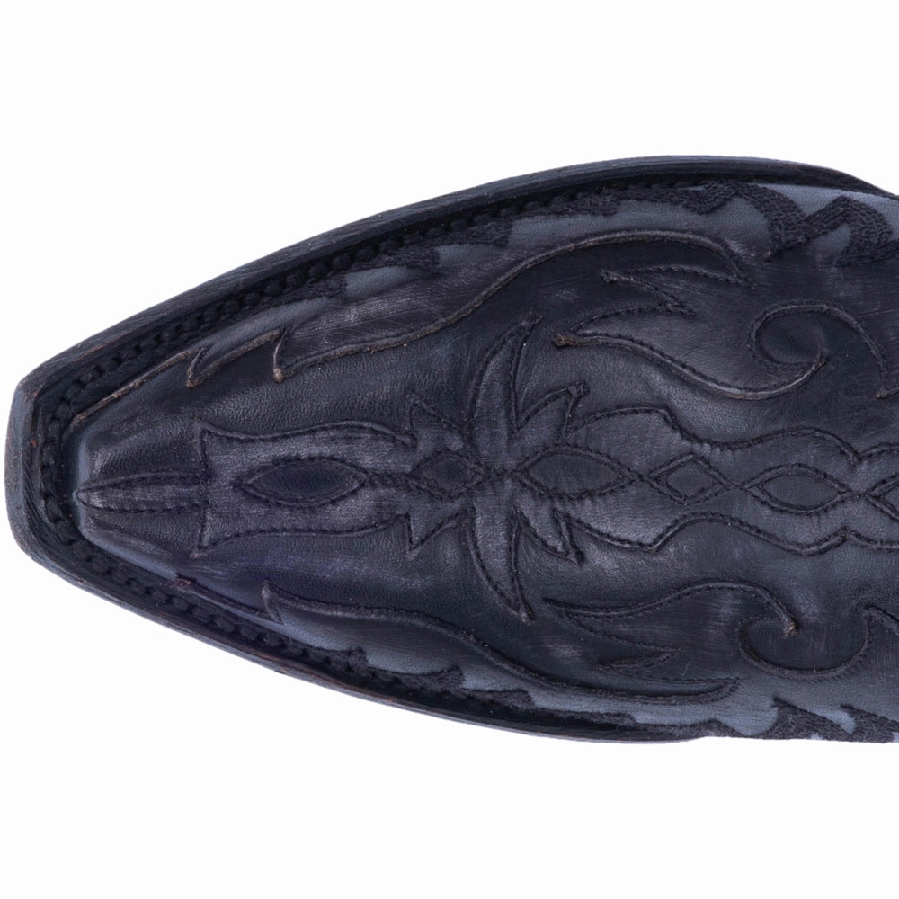 Hallie Tooled-Inlay Embroidery Snip Toe Cowboy Boots Nature Lover Practical Use