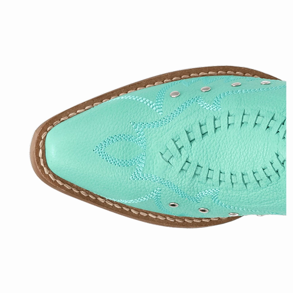 Teen Pick Precious Embroidered Studded Snip Toe Cowboy Booties