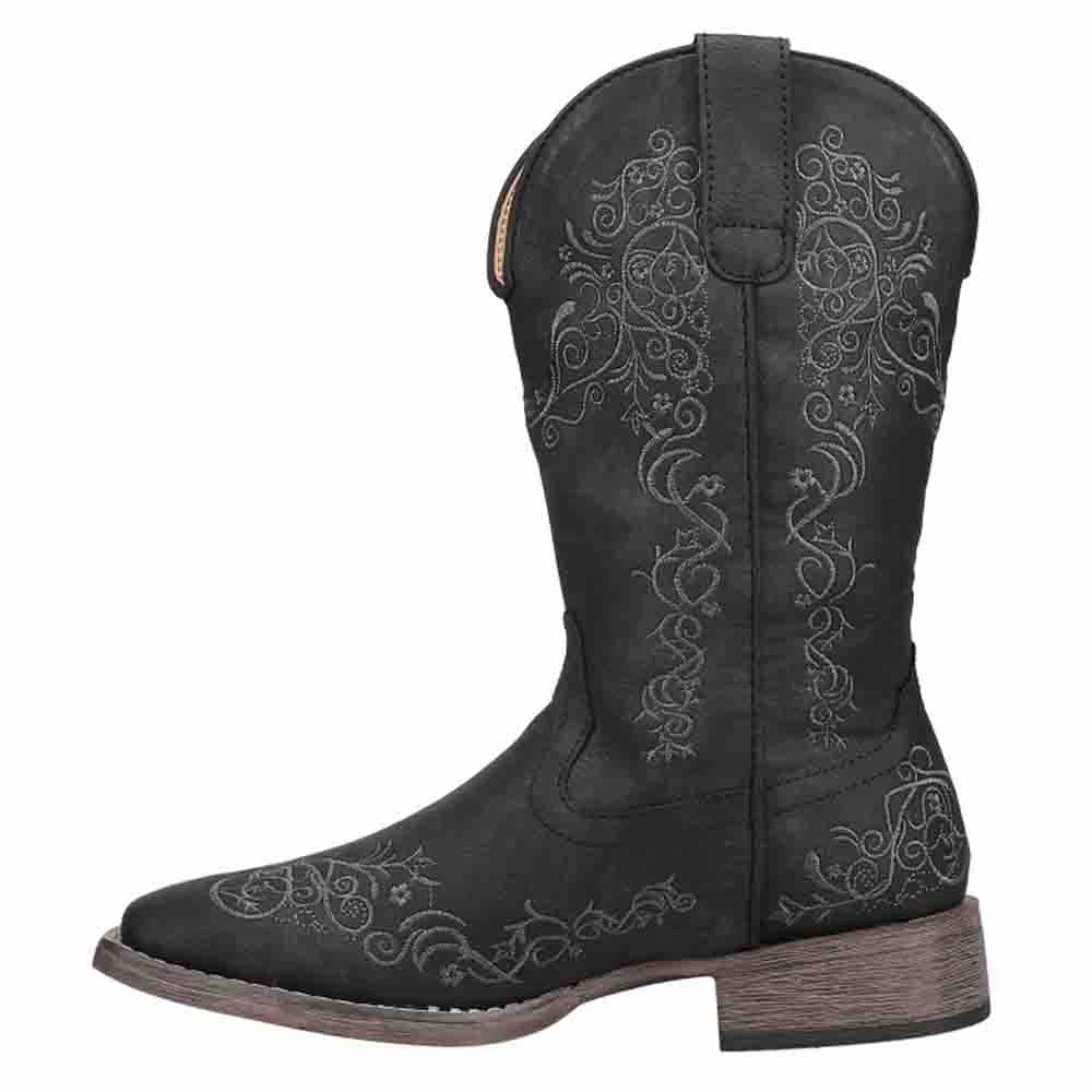 Everyday Use Riley Scroll Embroidered Square Toe Cowboy Boots