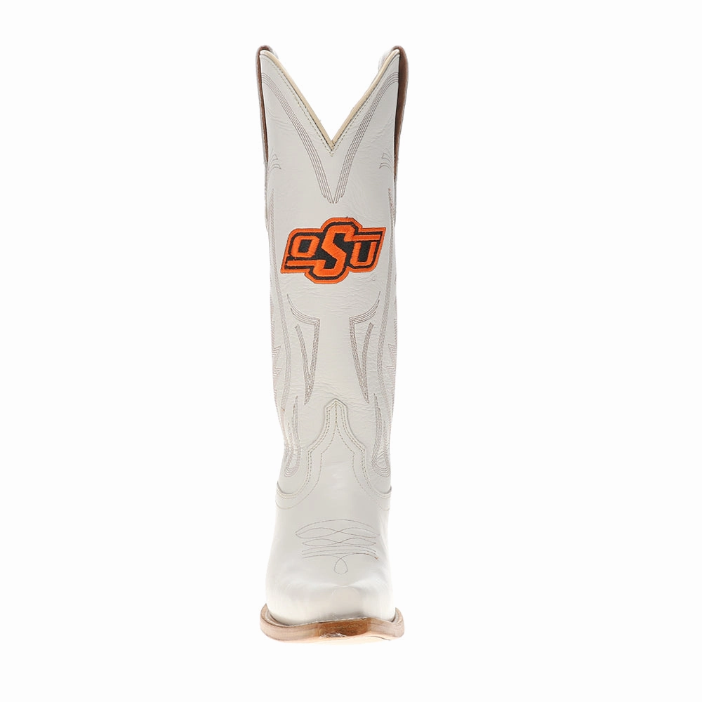 Oklahoma State University Gameday Embroidered Snip Toe Cowboy Boots Breathable Cold Weather Commuter