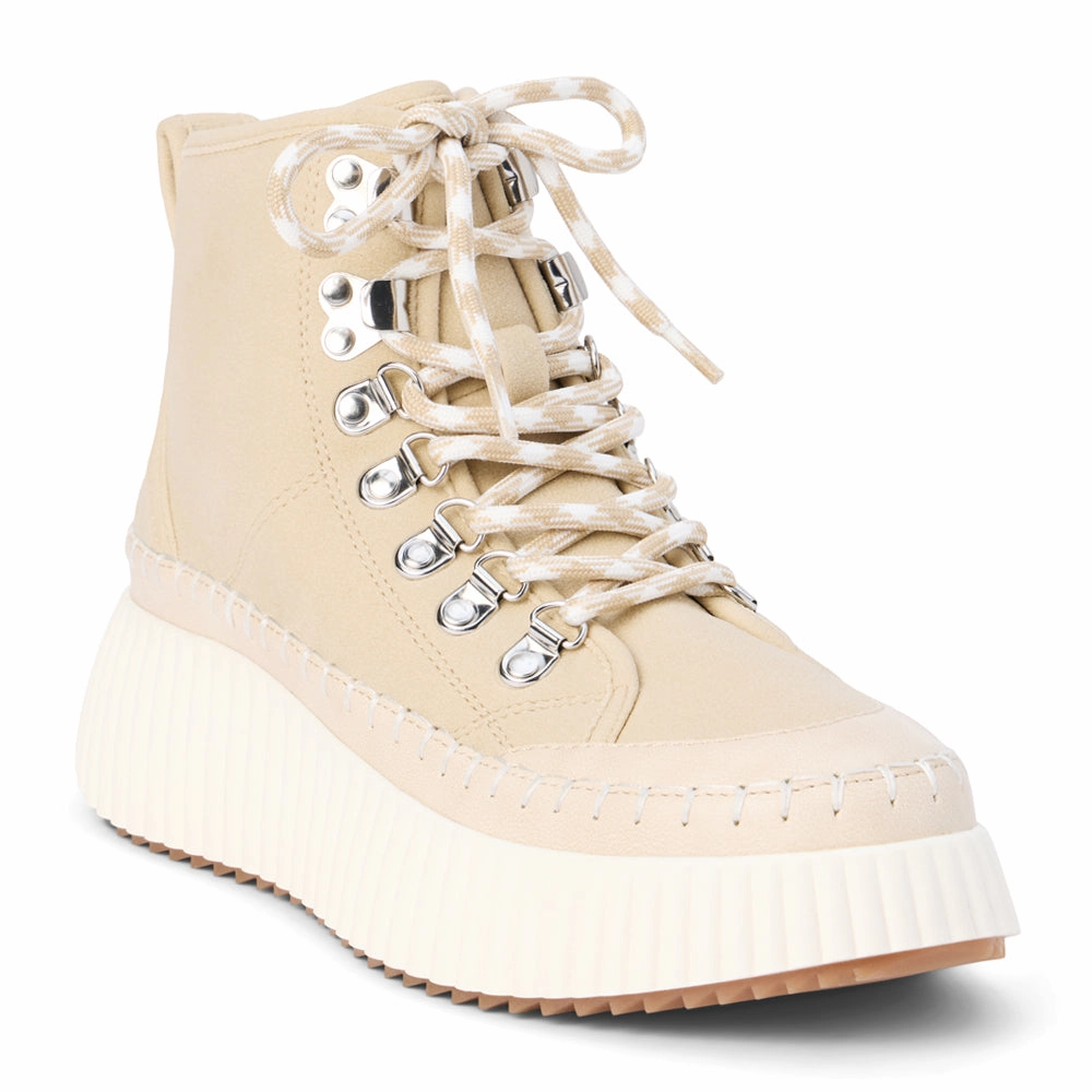 Trek Round Toe Platform Hiking Boots Sand Shade